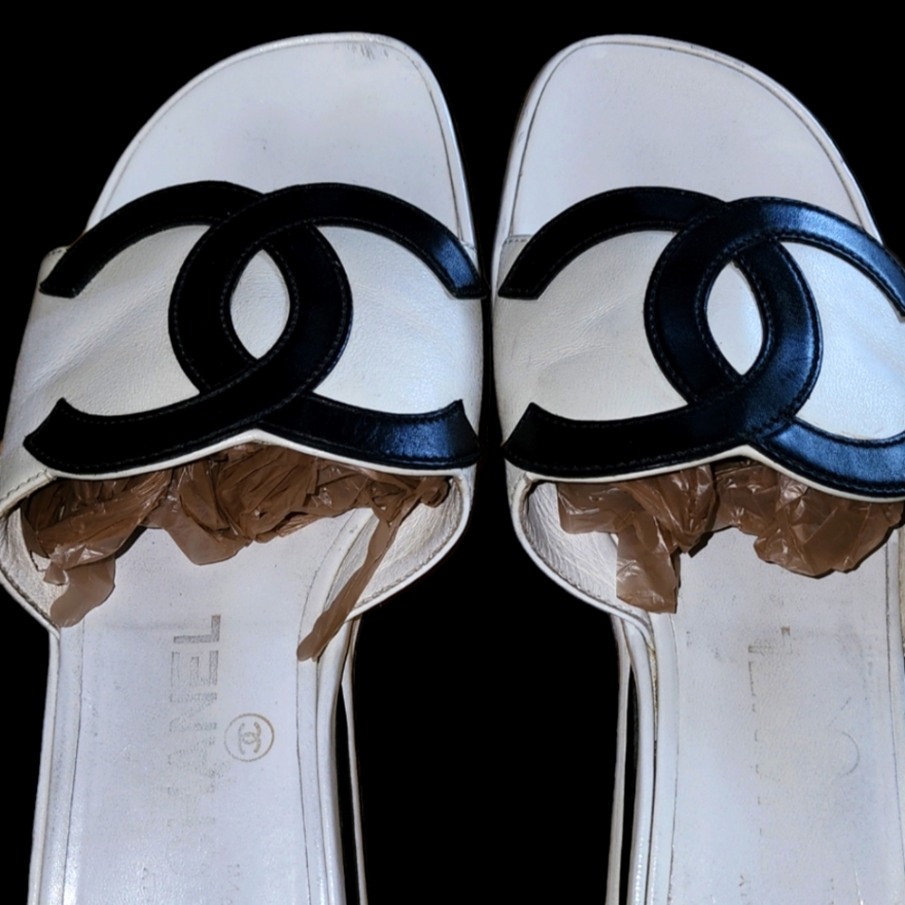Chanel Cambon sandals/ slides